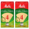Melitta #4 Coffee Filters, Natural Brown, 2 Pack of 100 Filters. view 1