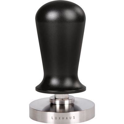 LuxHaus Espresso Tamper - 53mm Calibrated Coffee Tamper for Espresso Machine with Spring Loaded 100% Flat Stainless Steel Base