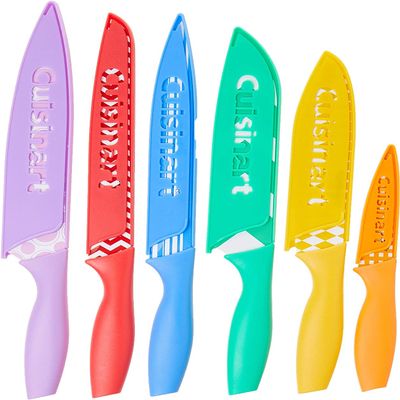 Cuisinart C55-12PR1 12-Piece Printed Color Knife Set with Blade Guards, Multicolored