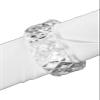 Party Favors Plus 12 Crystal Cut Glass Look Plastic Napkin Rings Fun and Elegant 2" in Diameter view 3