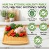 Organic Lightweight, Durable Extra Large Bamboo Cutting Board (18") - Non Toxic Wood Chopping Board with Juice Groove for Kitchen, Meat, Vegetables, and Food Prep by Greener Chef view 3