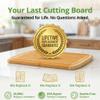 Organic Lightweight, Durable Extra Large Bamboo Cutting Board (18") - Non Toxic Wood Chopping Board with Juice Groove for Kitchen, Meat, Vegetables, and Food Prep by Greener Chef view 4