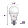 Philips LED Dusk-To-Dawn Outdoor A19 Light Bulb, Flicker-Free, 800 Lumen, Soft White Light (2700K), 8W=60W, E26 Base, 3-Pack view 2