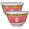 Happy Sales Longevity Design Melamine Oriental Pho Noodle Soup Bowl (Set of 2), 36 oz, Multicolor,100 ml view 1