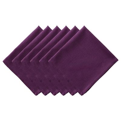 DII Variegated Tabletop Collection, Napkin Set, 20x20, Eggplant, 6 Piece