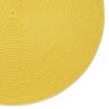 DII Classic Woven Tabletop Collection, Indoor/Outdoor Placemat Set, Round, 15" Diameter, Yellow, 6 Piece view 2
