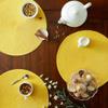 DII Classic Woven Tabletop Collection, Indoor/Outdoor Placemat Set, Round, 15" Diameter, Yellow, 6 Piece view 3
