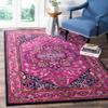 SAFAVIEH Bellagio Collection 4' x 6' Pink / Navy BLG541C Handmade Medallion Premium Wool Area Rug view 1