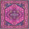 SAFAVIEH Bellagio Collection 4' x 6' Pink / Navy BLG541C Handmade Medallion Premium Wool Area Rug view 3
