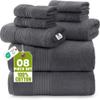 Utopia Towels 8 Piece Premium Towel Set, 2 Bath, 2 Hand, and 4 Washcloths, 100% Ring Spun Cotton, Highly Absorbent Towels for Bathroom, Sports, and Hotel, Grey view 1