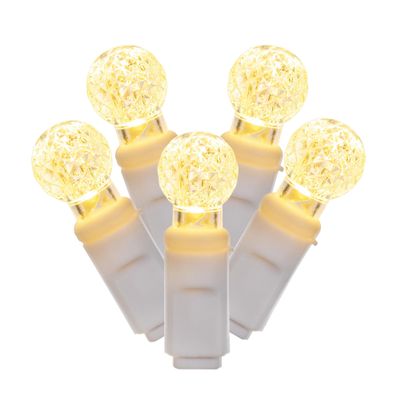 Vickerman X4W9101PBG 100 Light G12 LED Light Set Warm White Lights on White Wire