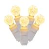 Vickerman X4W9101PBG 100 Light G12 LED Light Set Warm White Lights on White Wire view 1