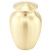 Simple Gold Cremation Urn for Ashes - Extra Small, Brass, Gold Urn, Child Urn, Extra Small Sized Cremation Urn, 5.75 Inches High view 1