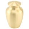 Simple Gold Cremation Urn for Ashes - Extra Small, Brass, Gold Urn, Child Urn, Extra Small Sized Cremation Urn, 5.75 Inches High view 4