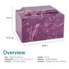 Amethyst Classic Cultured Marble by Mackenzie Vault for Silverlight Urns, Purple Cremation Urn for Ashes, Adult Sized, Ground Burial, Home Memorial, and Funeral Service view 4