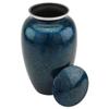 Starry Night Blue Cremation Urn for Ashes, Aluminum, Blue Urn, Adult Sized Cremation Urn, 10.5 Inches High view 2