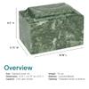 Emerald Classic Cultured Marble by Mackenzie Vault for Silverlight Urns, Green Cremation Urn for Ashes, Adult Sized, Ground Burial, Home Memorial, and Funeral Service view 4