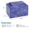 Cobalt Classic Cultured Marble by Mackenzie Vault for Silverlight Urns, Blue Cremation Urn for Ashes, Adult Sized, Ground Burial, Home Memorial, and Funeral Service view 3