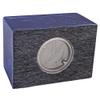 Cobalt Classic Cultured Marble by Mackenzie Vault for Silverlight Urns, Blue Cremation Urn for Ashes, Adult Sized, Ground Burial, Home Memorial, and Funeral Service view 4