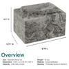 Cashmere Classic Cultured Marble by Mackenzie Vault for Silverlight Urns, Dark Gray Cremation Urn for Ashes, Adult Sized, Ground Burial, Home Memorial, and Funeral Service view 3