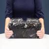 Silverlight Urns Emerald Cultured Marble Cremation Urn for Two - Green, Companion Sized for Human Ashes, Ground Burial, Funeral Home Memorial view 3