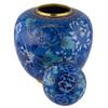 Azure Blue Cloisonne Cremation Urn for Ashes, Metal, Blue Enameled Urn, Adult Sized Cremation Urn, 9.5 Inches High view 3