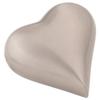 Brushed Pewter Heart Keepsake Cremation Urn for Ashes, Brass, Silver Urn, Keepsake Sized Cremation Urn, 3 Inches Wide view 2