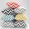 TAOSON Chevron Cushion Cover Pillow Cover Pillowcase Zig Zag Cotton Canvas Pillow Sofa Throw White Printed Linen with Hidden Zipper Closure Only Cover No Insert 18x18 Inch 45x45cm Yellow view 2