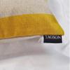 TAOSON Chevron Cushion Cover Pillow Cover Pillowcase Zig Zag Cotton Canvas Pillow Sofa Throw White Printed Linen with Hidden Zipper Closure Only Cover No Insert 18x18 Inch 45x45cm Yellow view 3