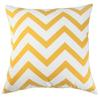 TAOSON Chevron Cushion Cover Pillow Cover Pillowcase Zig Zag Cotton Canvas Pillow Sofa Throw White Printed Linen with Hidden Zipper Closure Only Cover No Insert 18x18 Inch 45x45cm Yellow view 4
