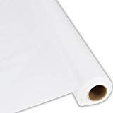 Schorin Plastic Party Banquet Table Cover Roll - 300 ft. x 40 in. - Disposable Tablecloth (White)