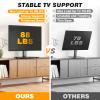 5Rcom Universal Swivel TV Stand for 27-60 inch Curved/Flat Screen TVs, Table Top TV Base Replacement Holds up to 88 lbs, Height Adjustable TV Stand Mount with Tempered Glass Base, MAX VESA 400x400mm view 2