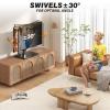 5Rcom Universal Swivel TV Stand for 27-60 inch Curved/Flat Screen TVs, Table Top TV Base Replacement Holds up to 88 lbs, Height Adjustable TV Stand Mount with Tempered Glass Base, MAX VESA 400x400mm view 3