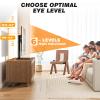 5Rcom Universal Swivel TV Stand for 27-60 inch Curved/Flat Screen TVs, Table Top TV Base Replacement Holds up to 88 lbs, Height Adjustable TV Stand Mount with Tempered Glass Base, MAX VESA 400x400mm view 4
