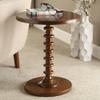 Acme Acton Round Wooden End Table in Walnut view 2