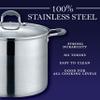 CONCORD Stainless Steel Stock Pot with Glass Lid (Induction Compatible) ((2.5 QT) view 3