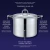 CONCORD Stainless Steel Stock Pot with Glass Lid (Induction Compatible) ((2.5 QT) view 4