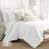 Levtex Home - 100% French Flax Linen - Full/Queen Duvet Cover - French Flax Washed Linen - White - Duvet Cover Size (90x94in.) view 2