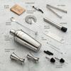 Mixology & Craft 16-Piece Stainless Steel Cocktail Shaker Set, 24 oz Cobbler Martini Shaker, Mixology Bartender Kit with Strainer, Travel Cocktail Kit in Gift-Ready Tube, Bartending Bar Kit Tools view 2