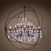 Joshua Marshal Foucault'S Orb Design 18 Lt 43.5" Dark Bronze Pendant with Clear European Crystal view 1