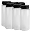 Pinnacle Mercantile Easy Squeeze Plastic Condiment Bottles with Black Flip Top Cap 8 oz Empty Set 6 view 1