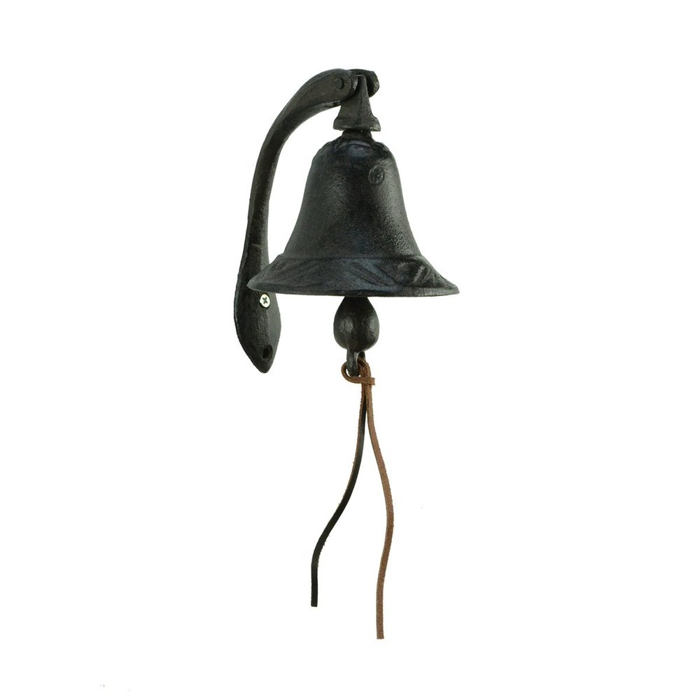 Colonial Tin Works Cast Iron Logan Dinner Bell with Bracket Dinner Bell - Feel The Vibe of Traditional Family Meals and Gatherings. Made of Heavy Cast Iron - Measures 4" W X 5"D X 6" T (1)
