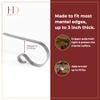 Haute Decor The Original MantleClip Stocking Holder- 4 Pack (Silver) - Hang Christmas Stockings Safely and Securely from Mantels Up to 3 Inches Thick view 3