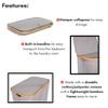 BirdRock Home Bamboo & Canvas Hamper | Single Laundry Basket with Lid | Foldable Hamper | Cut Out Handles view 3