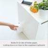 Yamazaki Home Toilet Paper Stocker - Bathroom Storage Organizer Dispenser Not for Jumbo Rolls Steel One Size White view 3