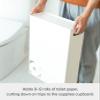 Yamazaki Home Toilet Paper Stocker - Bathroom Storage Organizer Dispenser Not for Jumbo Rolls Steel One Size White view 4