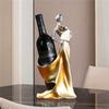 CdyBox Elegant Wine Bottle Holder Ornament Wine Single Bottle Holder Stand Rack (Golden) view 1