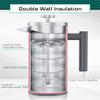 Coffee Gator 304 Grade Stainless Steel French Press Coffee Maker 34 oz, Double Wall Insulated Hot Cold Brew Teapot with 4-Level Filtration System, Include Travel Jar Canister, Rust-Free, Kitchen, Gray view 2