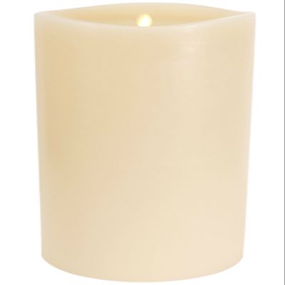 Luminara Grand Pillar Flameless LED Candle, Ivory 6.25" x 15", Battery Operated Real Wax w/Timer, Moving Flame, Realistic Unscented Home Decor Safe