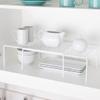 Smart Design Kitchen Storage Expandable Shelf Rack w/ Scratch Resistant Feet - Steel - Rust Resistant Finish - for Cups, Dishes, Cabinet & Pantry Organization - Kitchen (16 x 32.5) [White] view 2